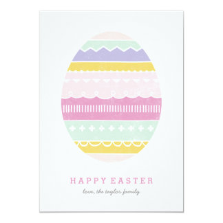 Layered Egg Non-Photo Easter Card - Mauve