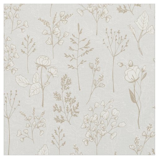 Layered Florals in Silver and Gold Fabric