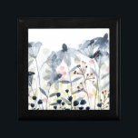 Layered Gardens - Watercolor Flowers Gift Box<br><div class="desc">Layered Gardens II by Grace Popp. Features a garden of watercolor flowers in primarily greys and blues.</div>