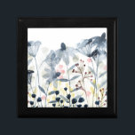 Layered Gardens - Watercolor Flowers Gift Box<br><div class="desc">Layered Gardens II by Grace Popp. Features a garden of watercolor flowers in primarily greys and blues.</div>