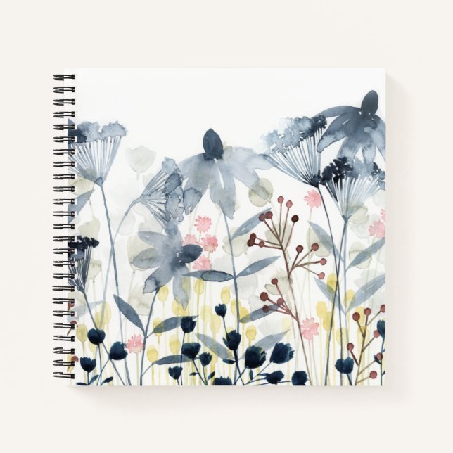 Layered Gardens - Watercolor Flowers Notebook (Front)
