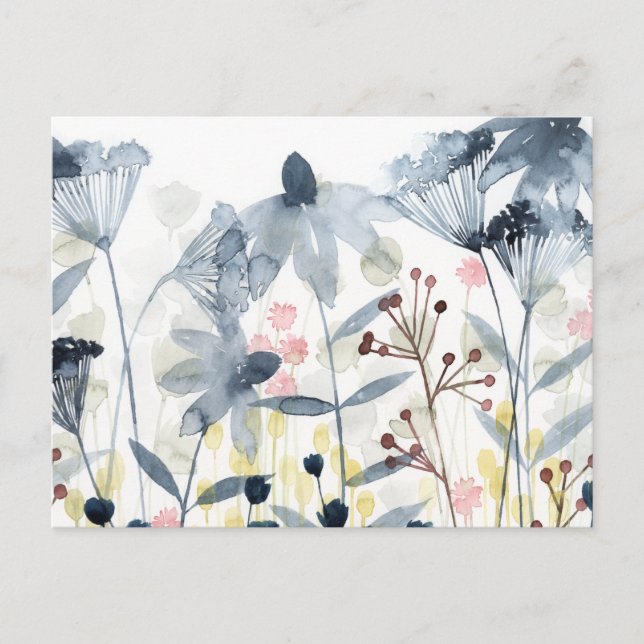 Layered Gardens - Watercolor Flowers Postcard (Front)