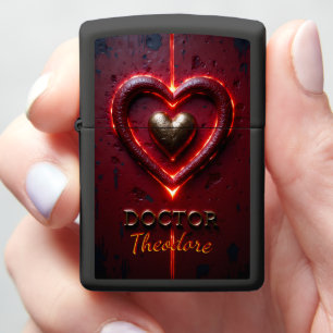 Layered Gold Heart Doctor Physician Gift Zippo Lighter