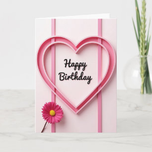 Layered Heart Birthday Card