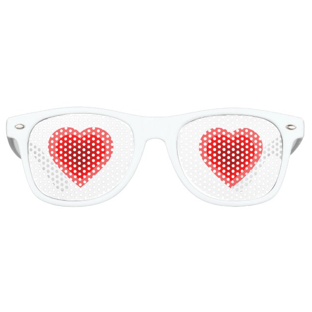Layered Heart Design Retro Sunglasses (Front)