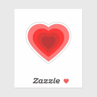 Layered Heart Design Sticker