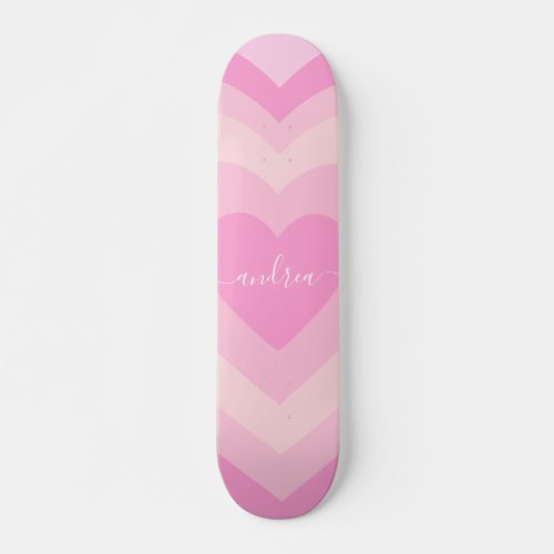 Layered Heart Romantic Valentines Day  Girl Name Skateboard