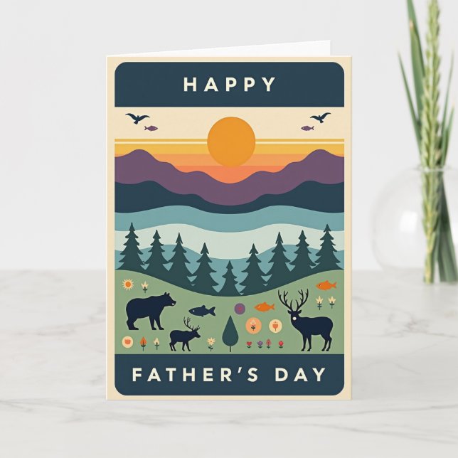 Layered Landscape Fathers Day Card (Front)
