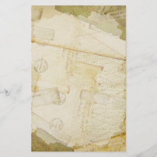 Layered Old Letters Stationery