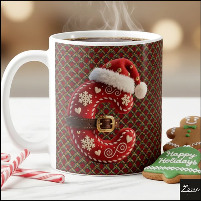 Layered Pastel Gold Trim Letter C Coffee Mug (Creator Uploaded)