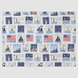 Layered Patriotic Paper Cut Tile Pattern (2)