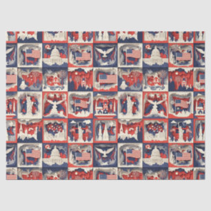 Layered Patriotic Paper Cut Tile Pattern (3)