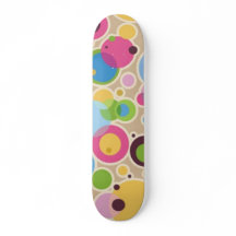 Layered Pattern Effect with Circles Skateboard