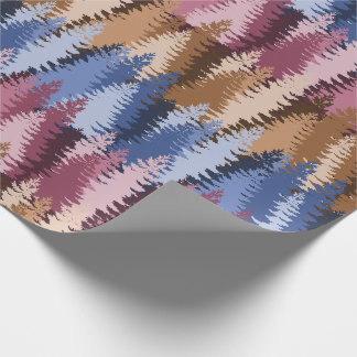 Layered Pine Forest Pattern Wrapping Paper