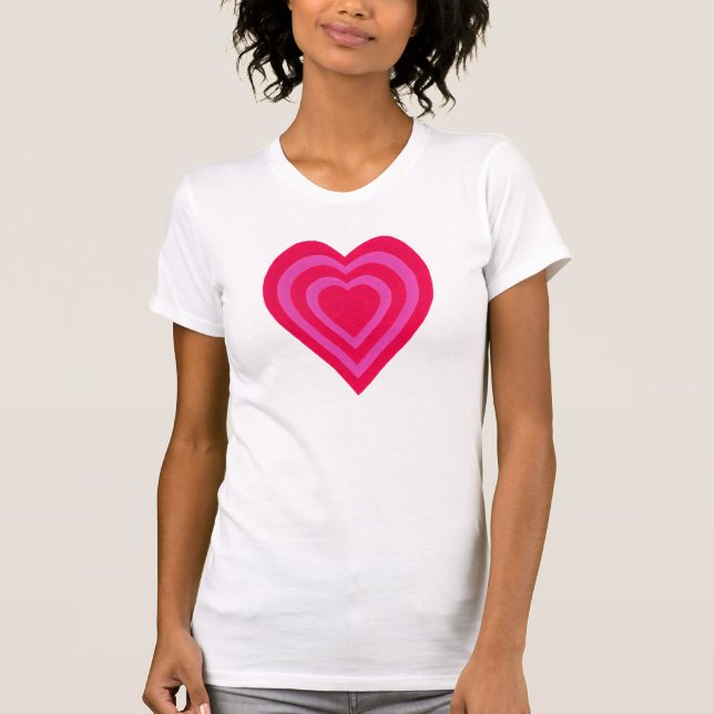 Layered Pink and Red Heart tshirts (Front)