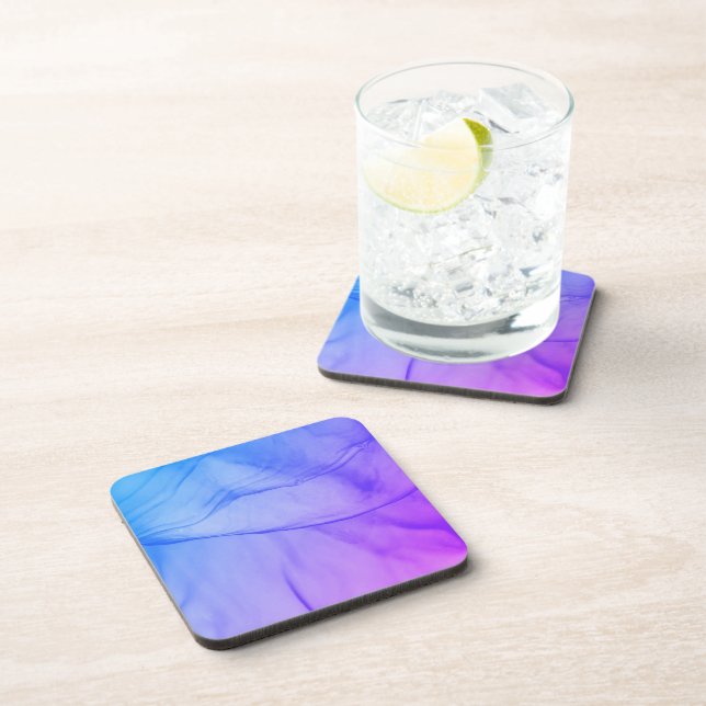 Layered Purple Beverage Coaster (Right Side)