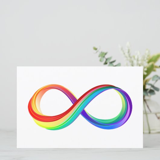 Layered Rainbow Infinity Symbol (Standing Front)