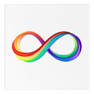 Layered Rainbow Infinity Symbol Acrylic Print