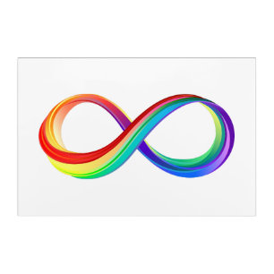 Layered Rainbow Infinity Symbol Acrylic Print