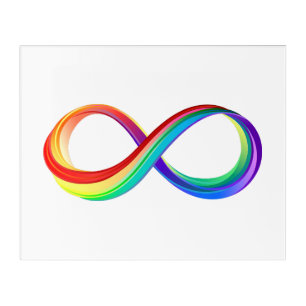 Layered Rainbow Infinity Symbol Acrylic Print