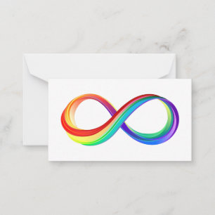 Layered Rainbow Infinity Symbol Advice Card