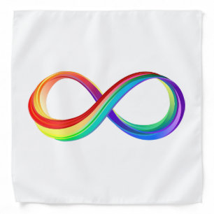 Layered Rainbow Infinity Symbol Bandana