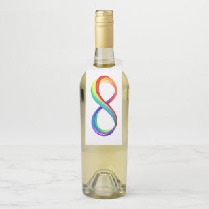 Layered Rainbow Infinity Symbol Bottle Hanger Tag