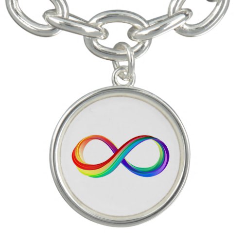 Layered Rainbow Infinity Symbol Bracelet