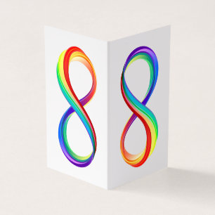 Layered Rainbow Infinity Symbol Business Card