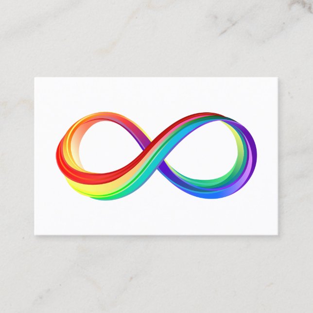 Layered Rainbow Infinity Symbol Business Card (Front)