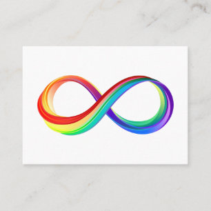 Layered Rainbow Infinity Symbol Business Card