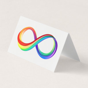 Layered Rainbow Infinity Symbol Business Card