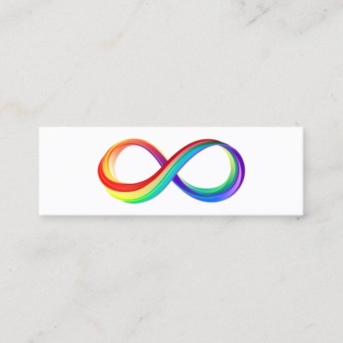 Layered Rainbow Infinity Symbol Calling Card