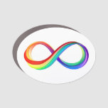 Layered Rainbow Infinity Symbol Car Magnet