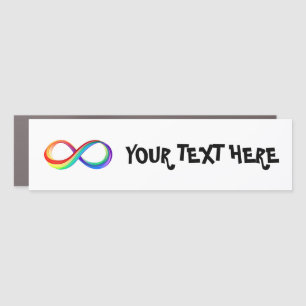 Layered Rainbow Infinity Symbol Car Magnet