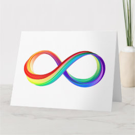 Layered Rainbow Infinity Symbol Card