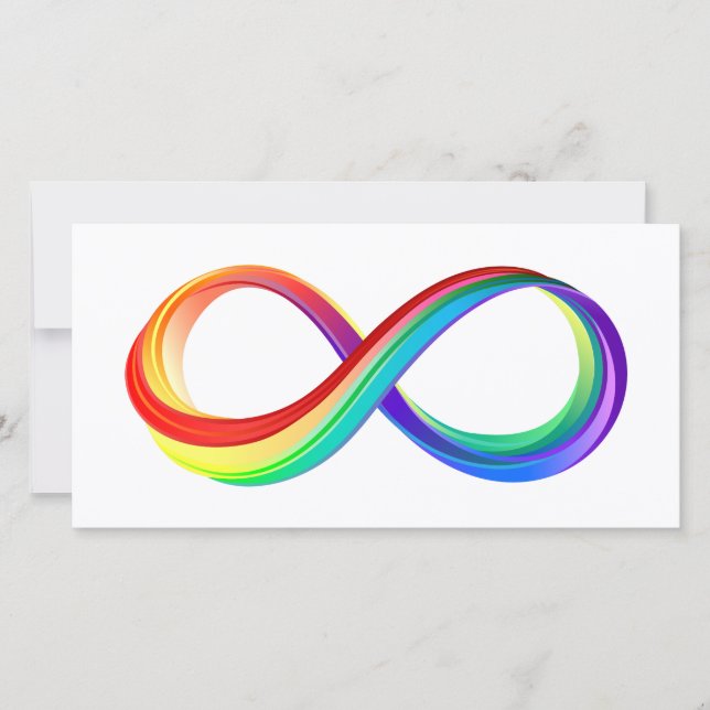 Layered Rainbow Infinity Symbol Card (Front)