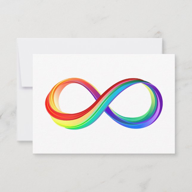 Layered Rainbow Infinity Symbol Card (Front)