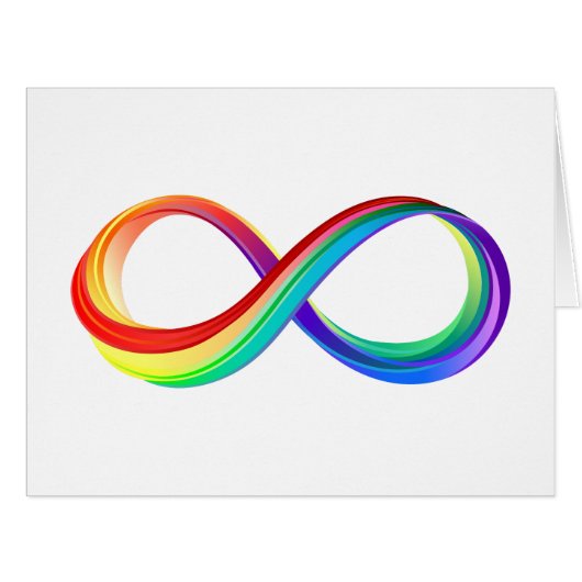 Layered Rainbow Infinity Symbol Cards (Front Horizontal)