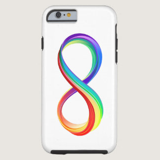 Layered Rainbow Infinity Symbol Tough iPhone 6 Case