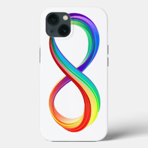 Layered Rainbow Infinity Symbol iPhone 13 Case