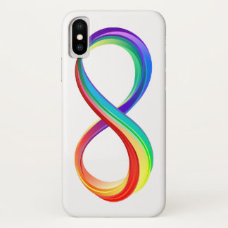 Layered Rainbow Infinity Symbol iPhone XS Case