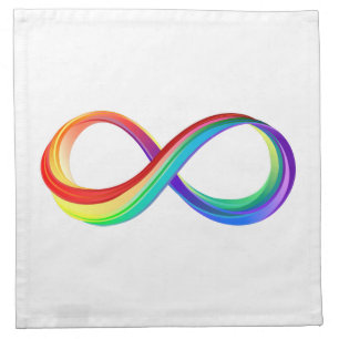 Layered Rainbow Infinity Symbol Cloth Napkin