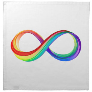 Layered Rainbow Infinity Symbol Cloth Napkin