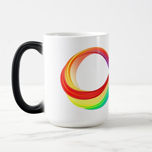 Layered Rainbow Infinity Symbol Color Morph Mug (Left)