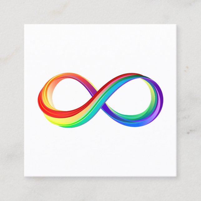 Layered Rainbow Infinity Symbol Discount Card (Front)