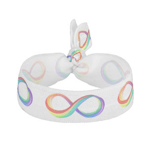 Layered Rainbow Infinity Symbol Elastic Hair Tie