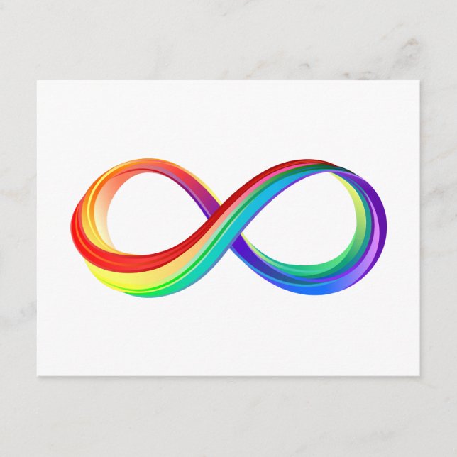 Layered Rainbow Infinity Symbol Enclosure Card (Front)