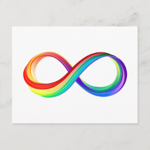 Layered Rainbow Infinity Symbol Enclosure Card