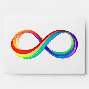 Layered Rainbow Infinity Symbol Envelope